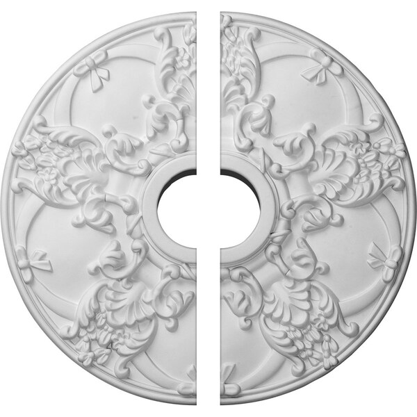 Ekena Millwork Norwich Ceiling Medallion, Two Piece (Fits Canopies up to 4 1/2"), 18"OD x 3 1/2"ID x 1 3/8"P CM18NO2 - main